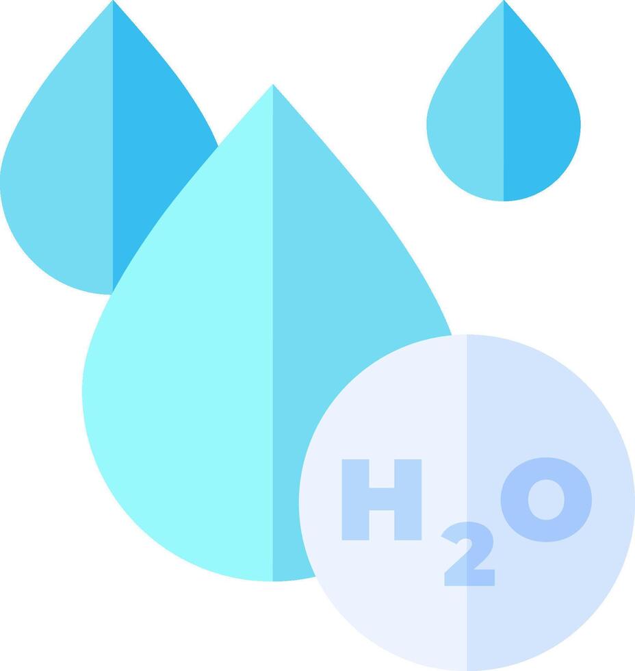 Water drops and the word h2o vector