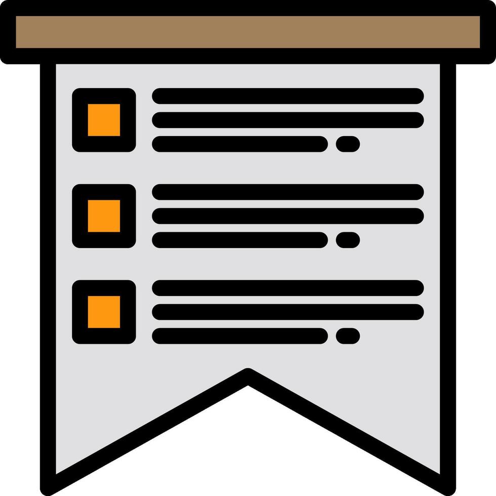 A check list icon with a paper flag vector