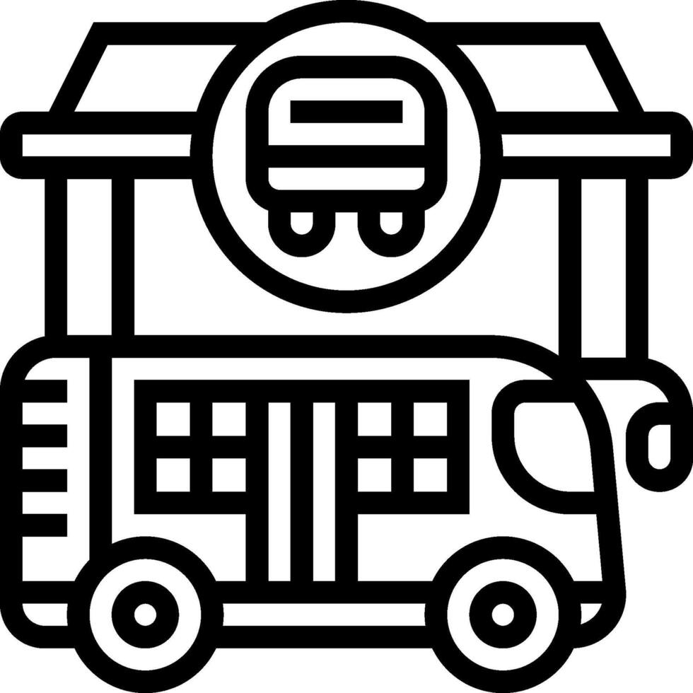 Bus station icon illustration vector