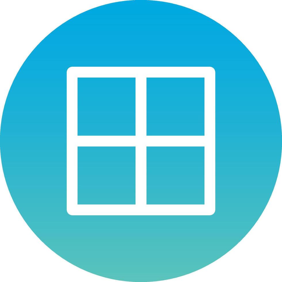 A blue square icon with four squares in it vector