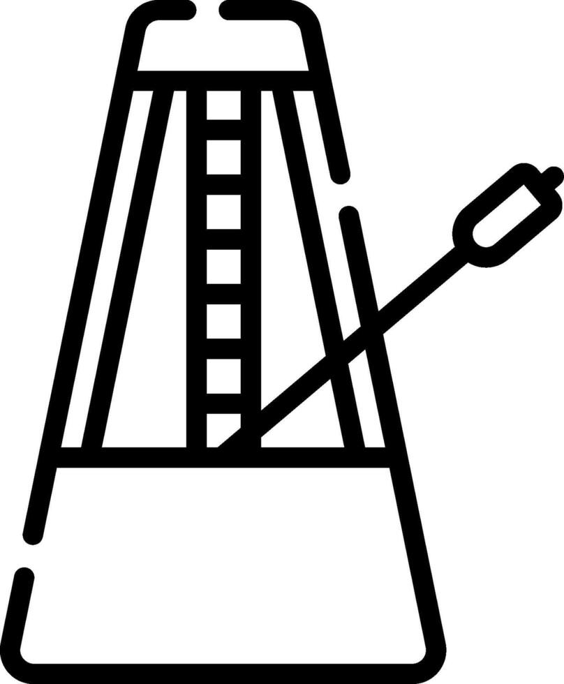 A black and white icon of a metal funnel vector