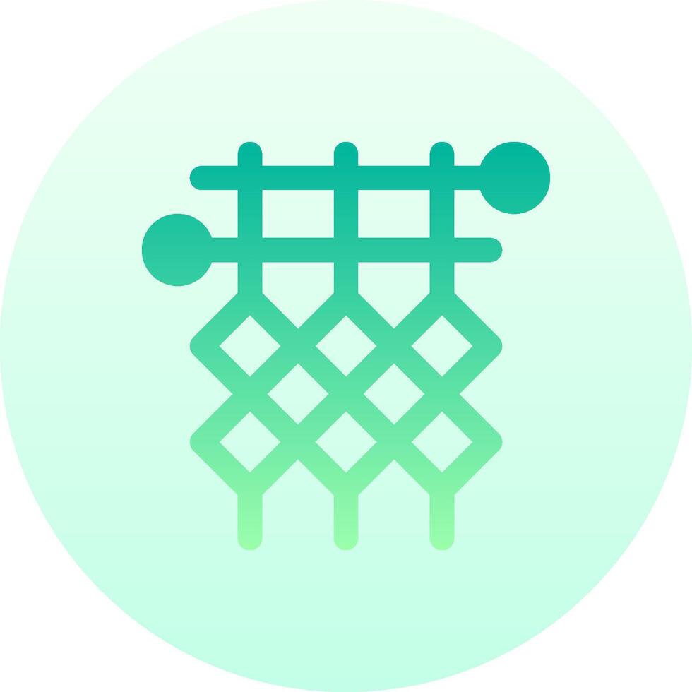 A green and blue icon of a lattice vector