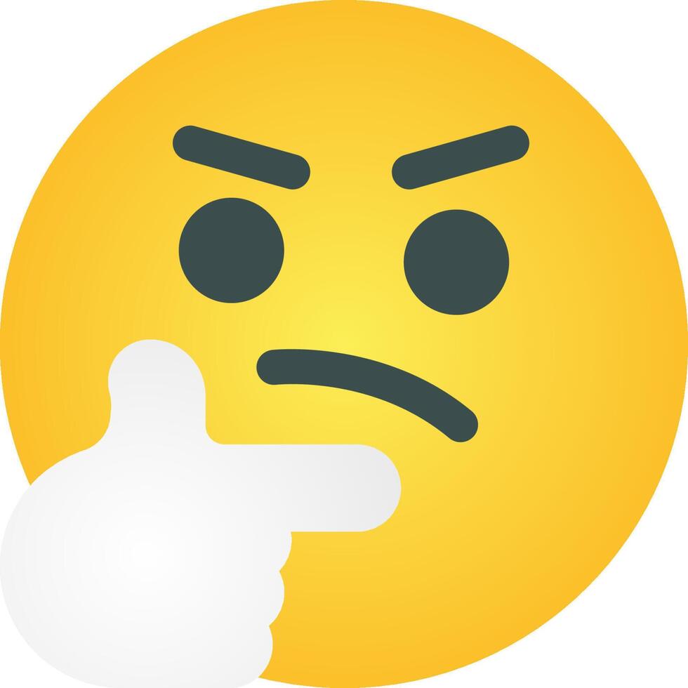 Emoji face with finger pointing vector