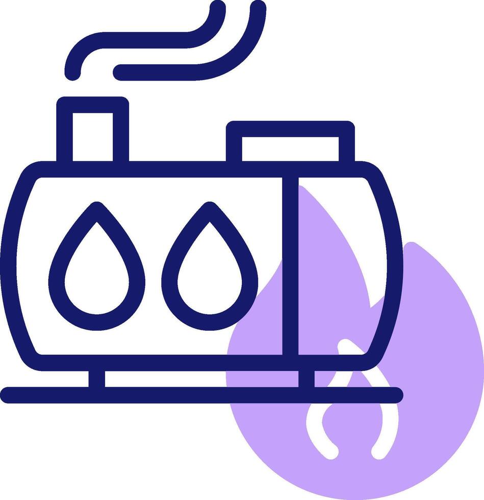 A purple icon of a gas burner vector