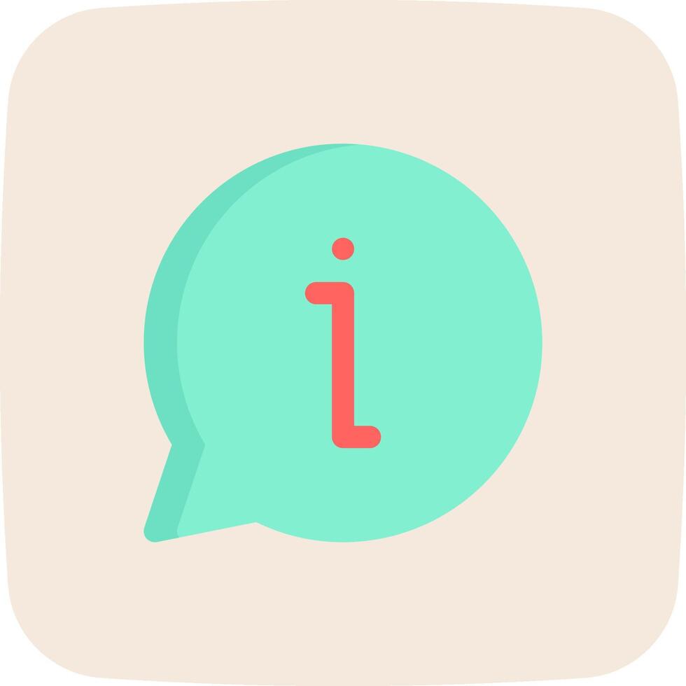 The letter i in a speech bubble vector