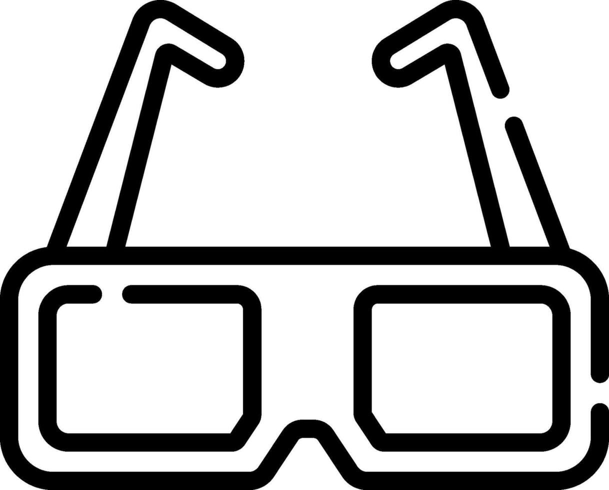 3d glasses icon vector