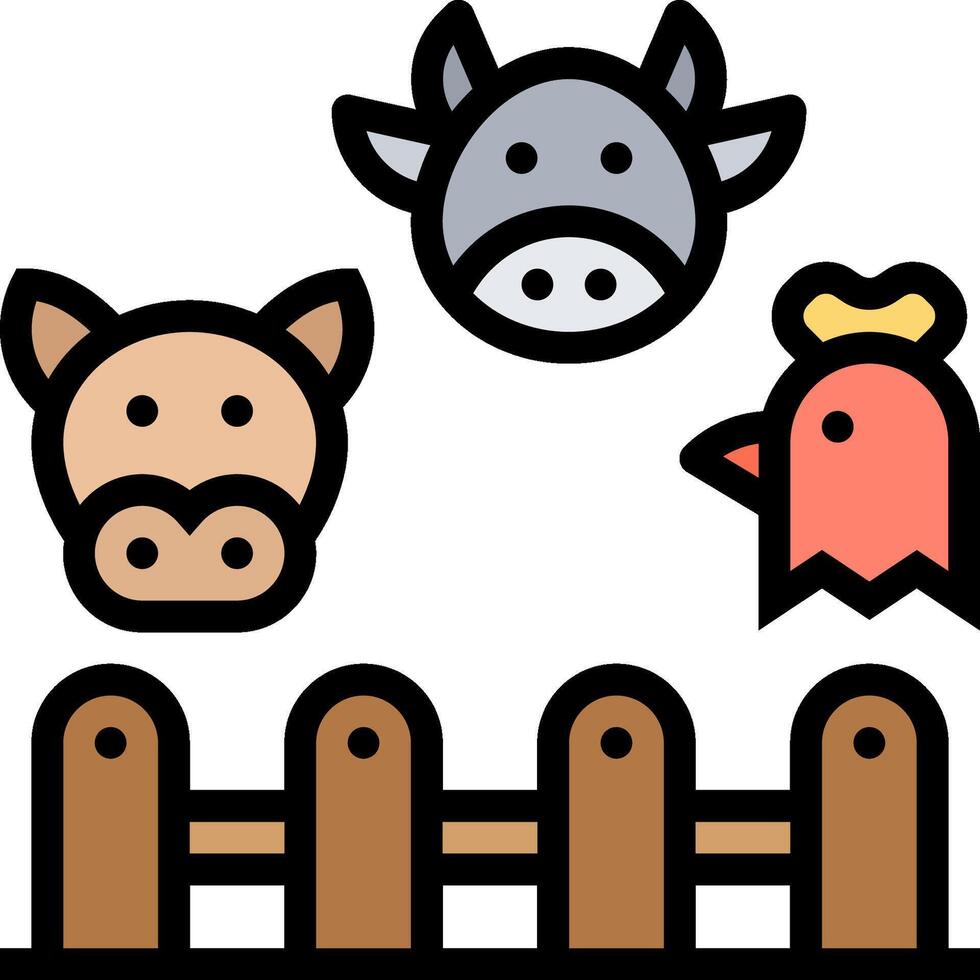 Farm animals clipart vector