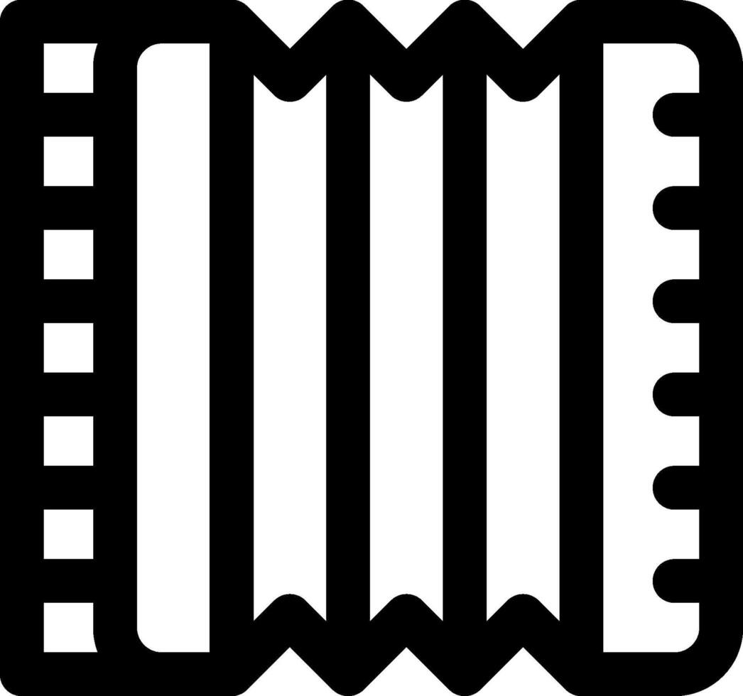 An accordion icon on a white background vector