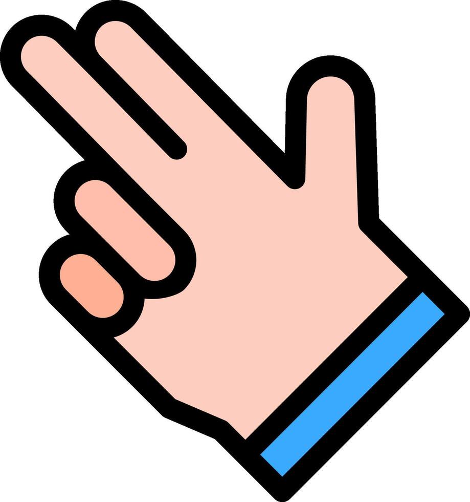 A hand with a finger up and a finger pointing vector