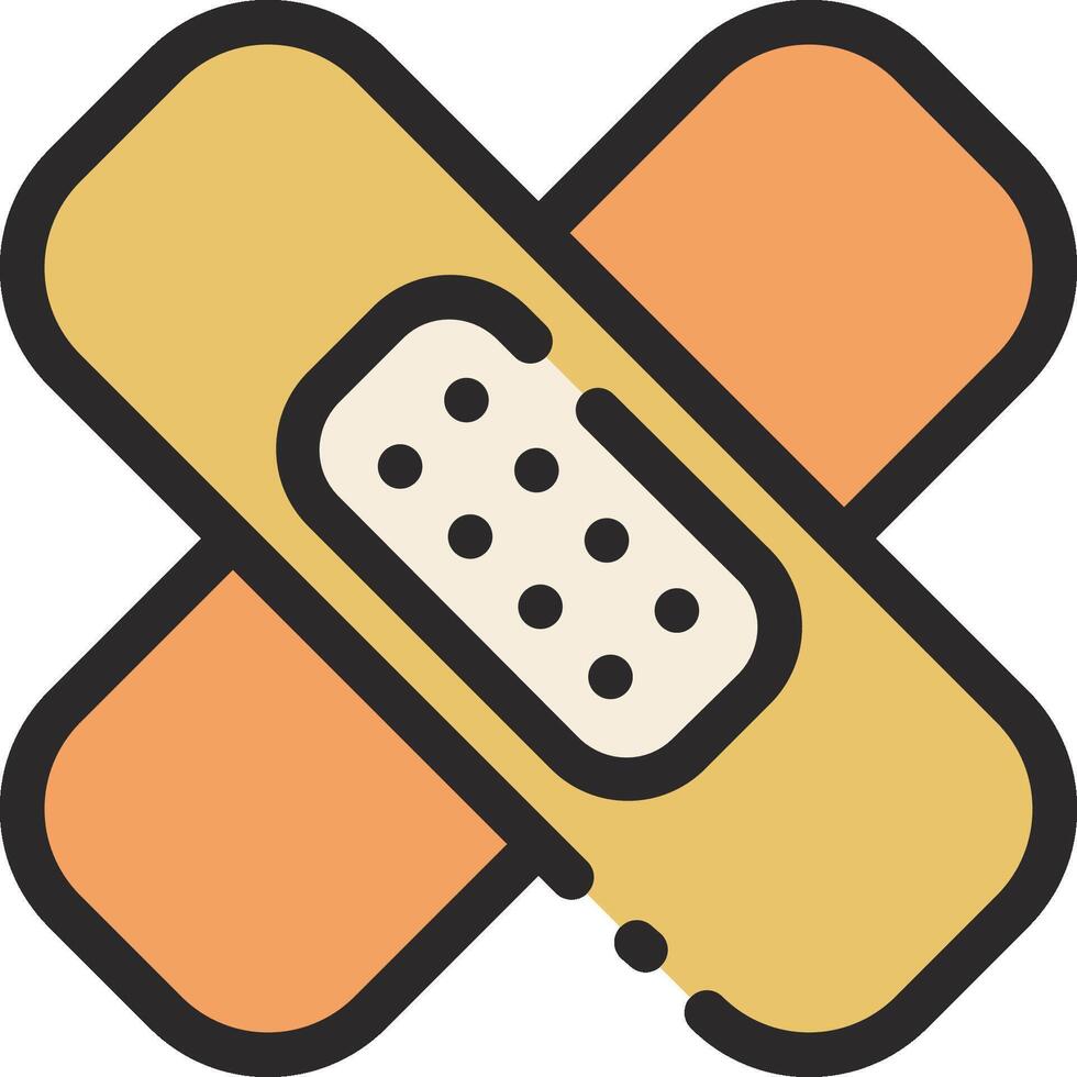 A bandage with a bandage on it vector
