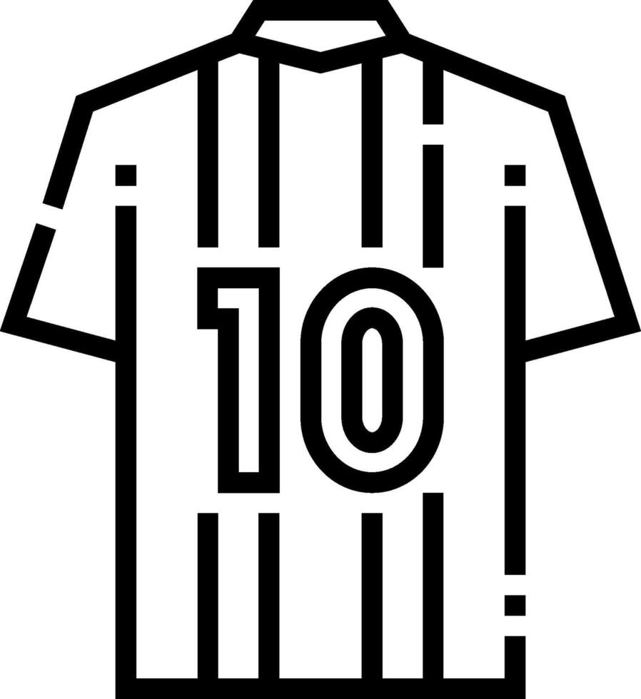 A black and white soccer shirt with the number 10 vector