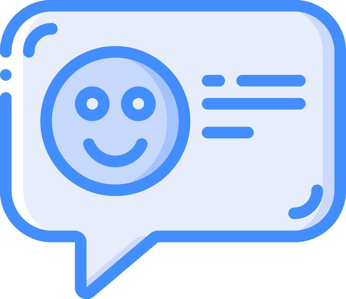 A speech bubble with a smiley face inside vector