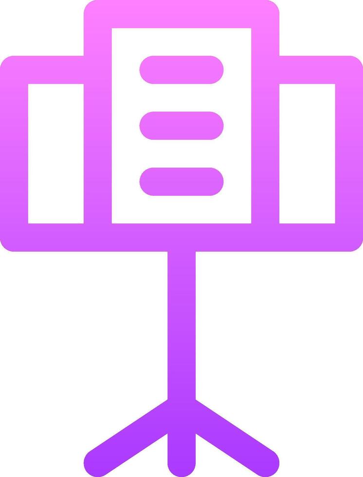 A purple icon of a book on a stand vector