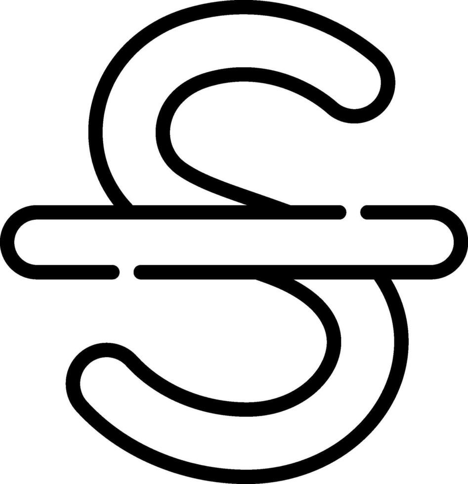 A black and white logo of a s vector