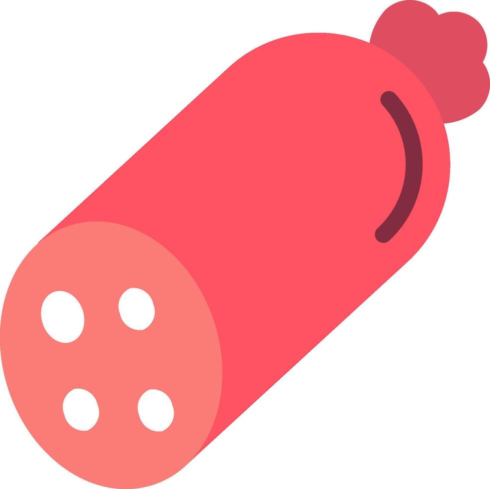 A red sausage icon on a white background vector