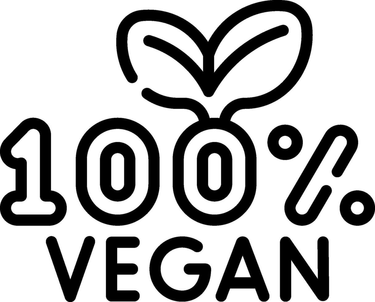 100 vegan logo vector