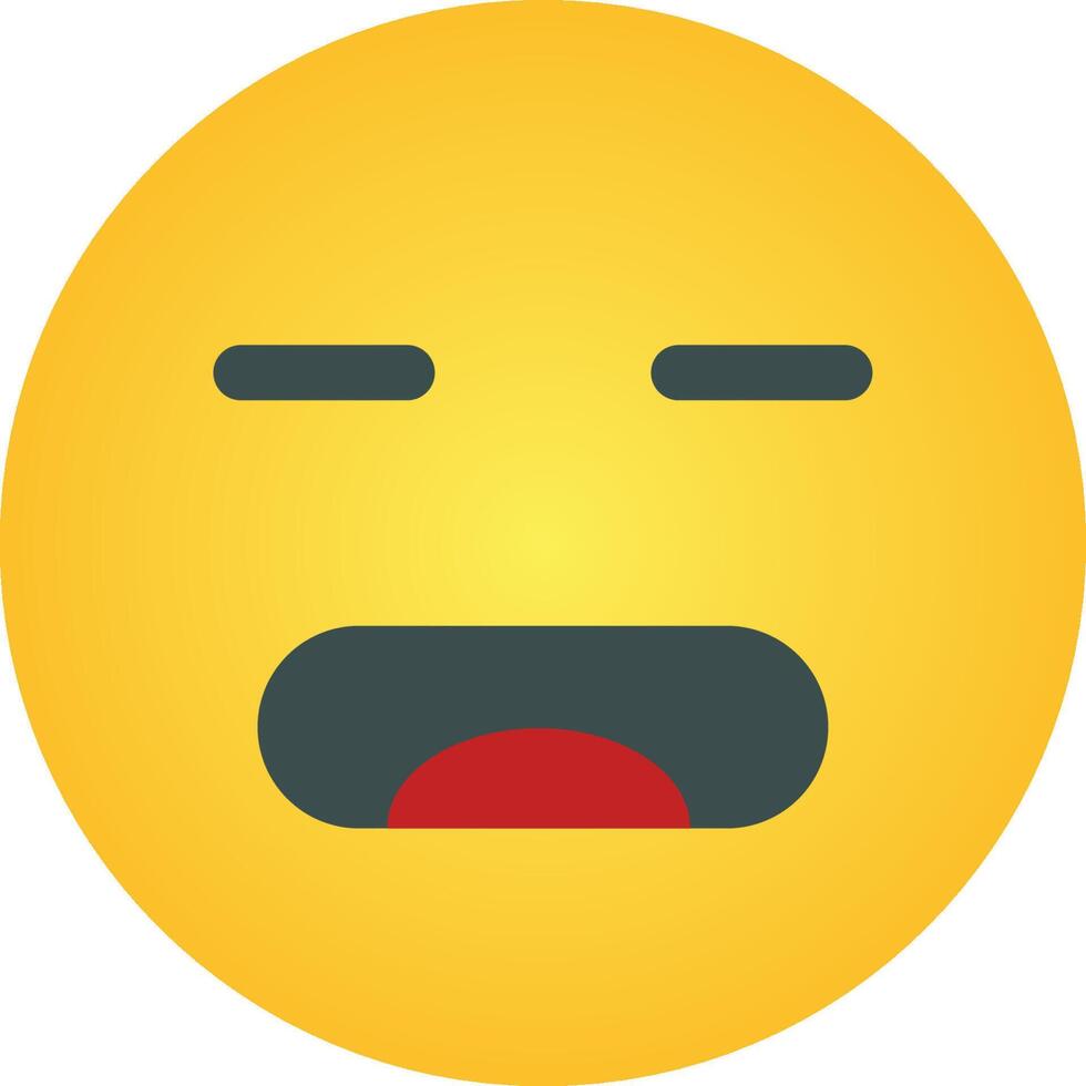 A yellow emoticion with a red tongue vector