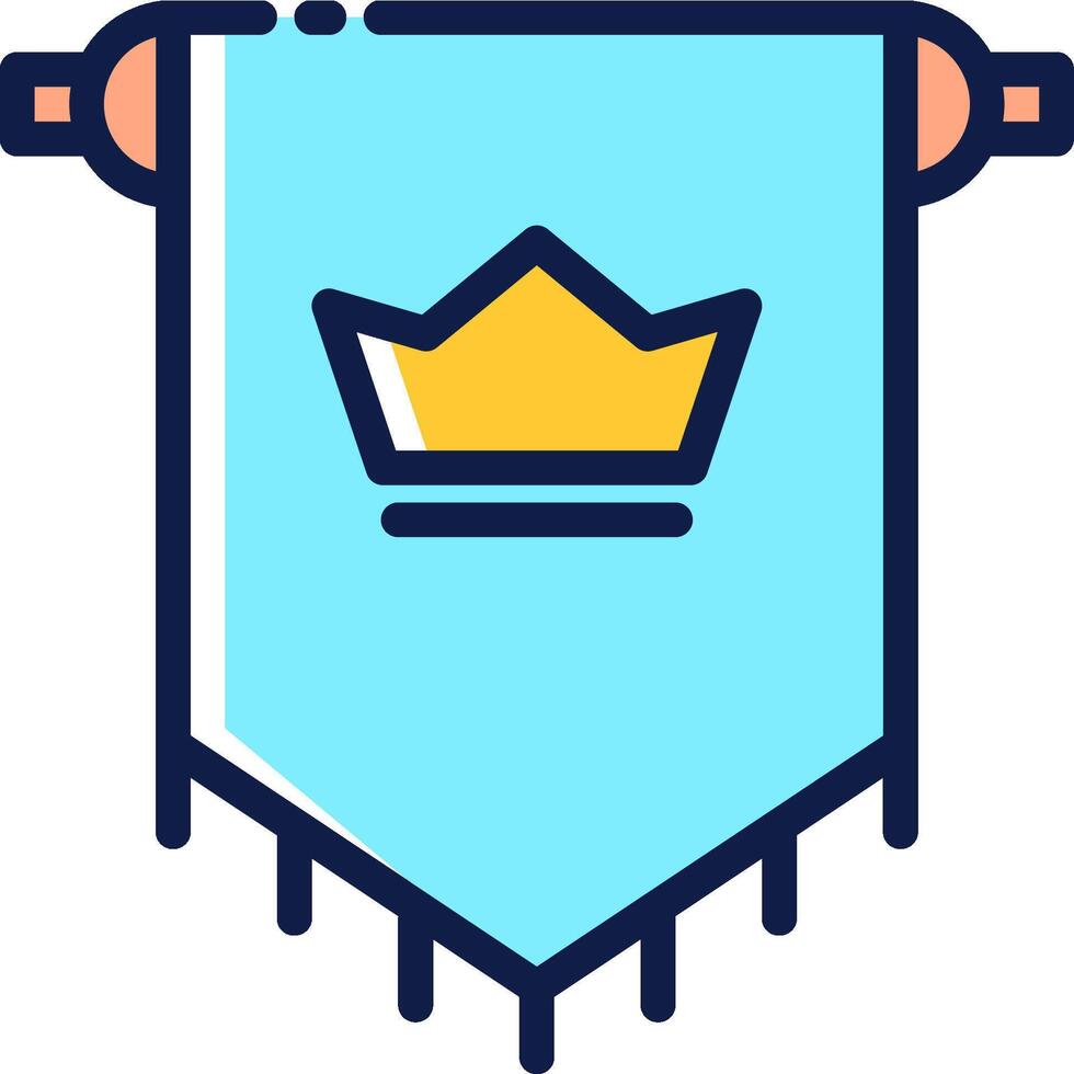 A crown icon on a banner vector