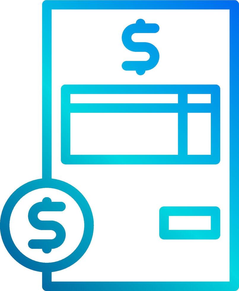 A blue and white icon of a cash register vector