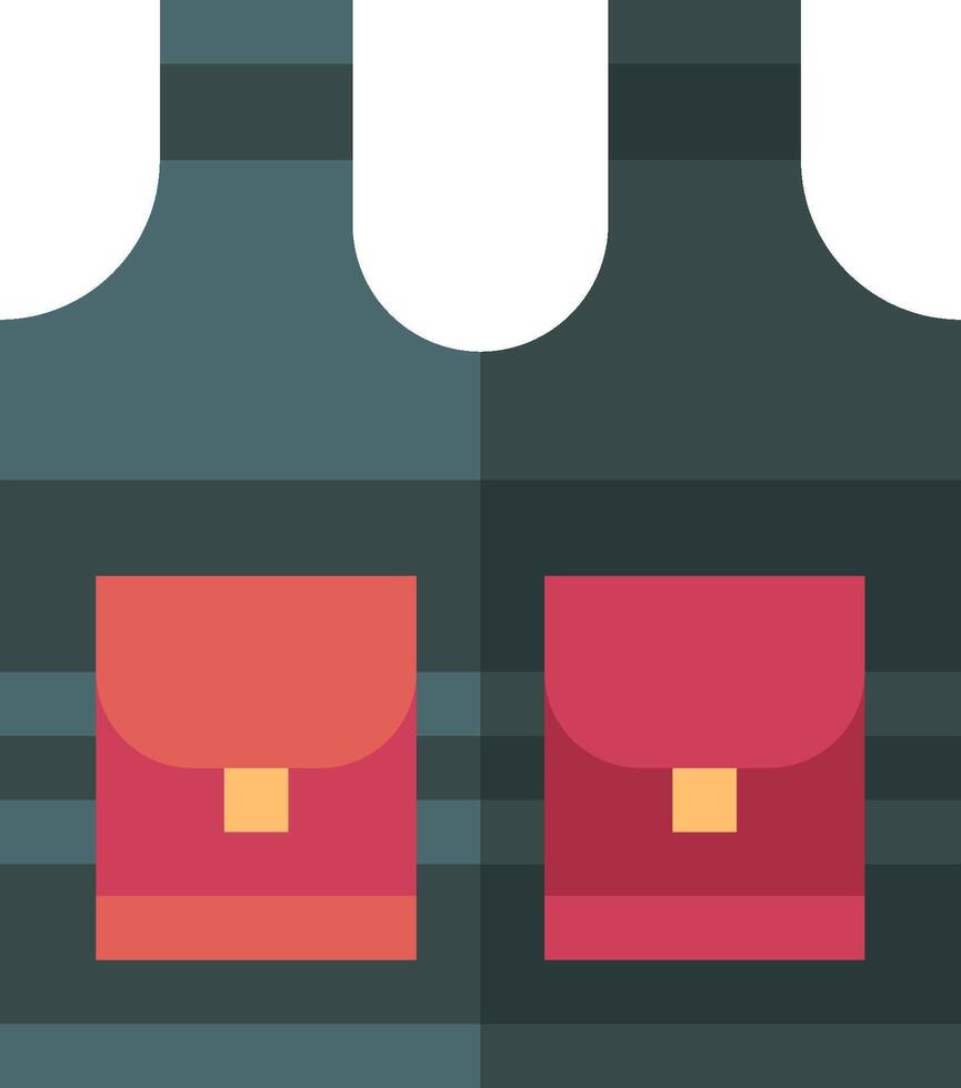 A vest with two pockets on it vector
