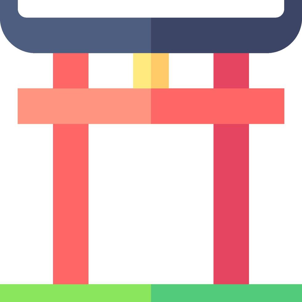A tori gate with a colorful background vector