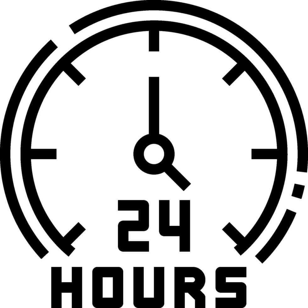 The logo for 24 hours vector