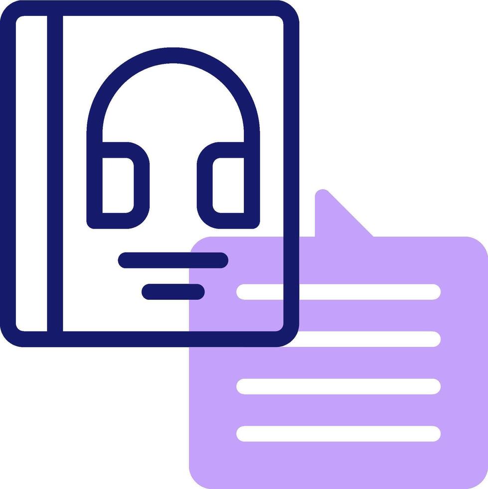 Audio book icon vector
