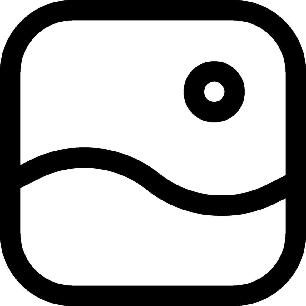 A black and white square with a wave on it vector