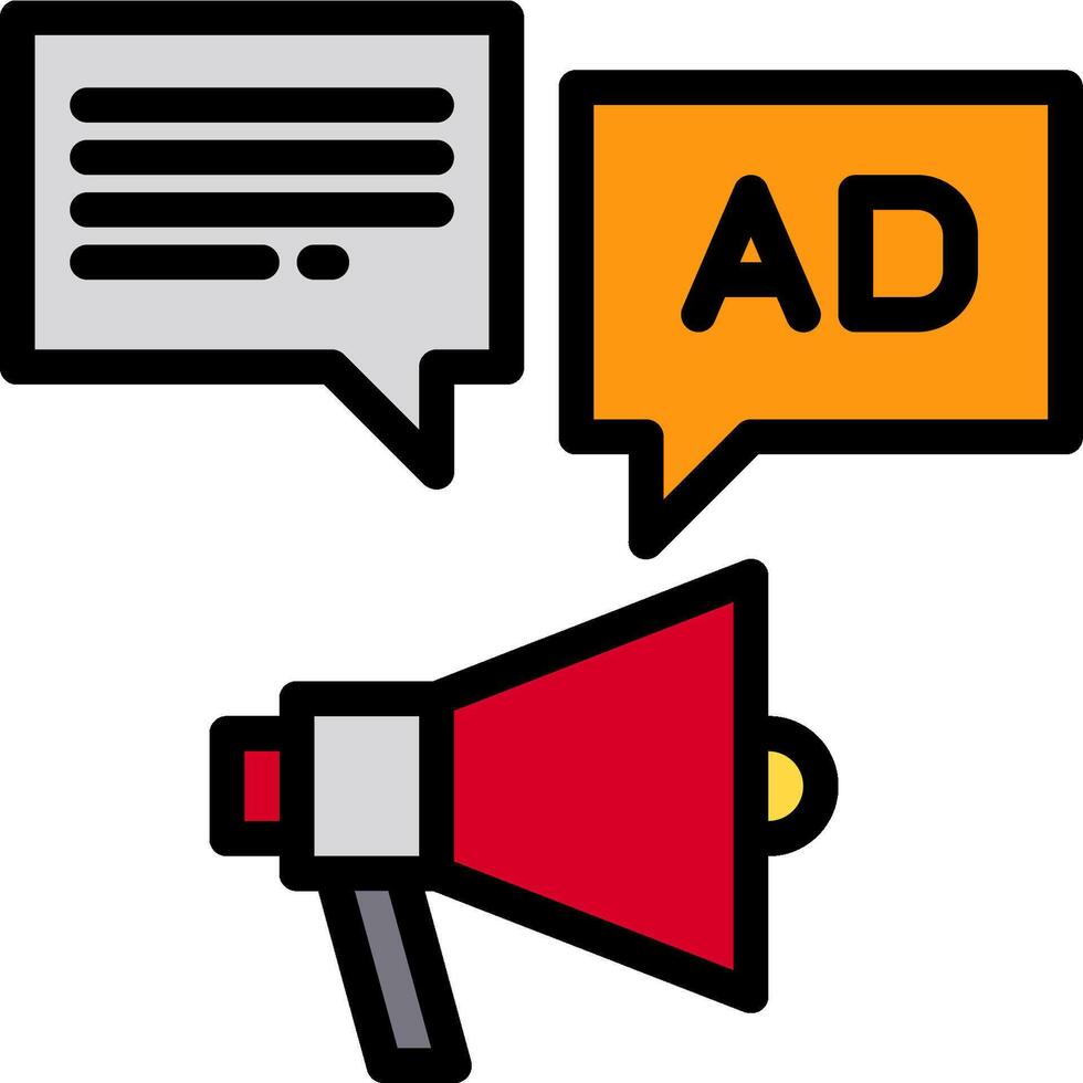 Ad and megaphone vector