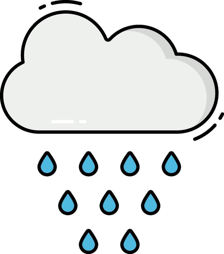 Rain cloud icon illustration vector