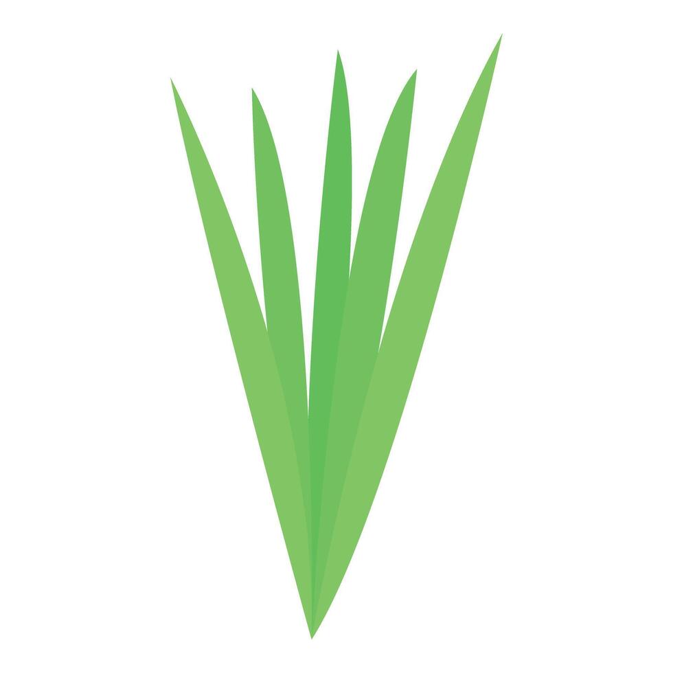Green grass growing upwards minimalist vector illustration