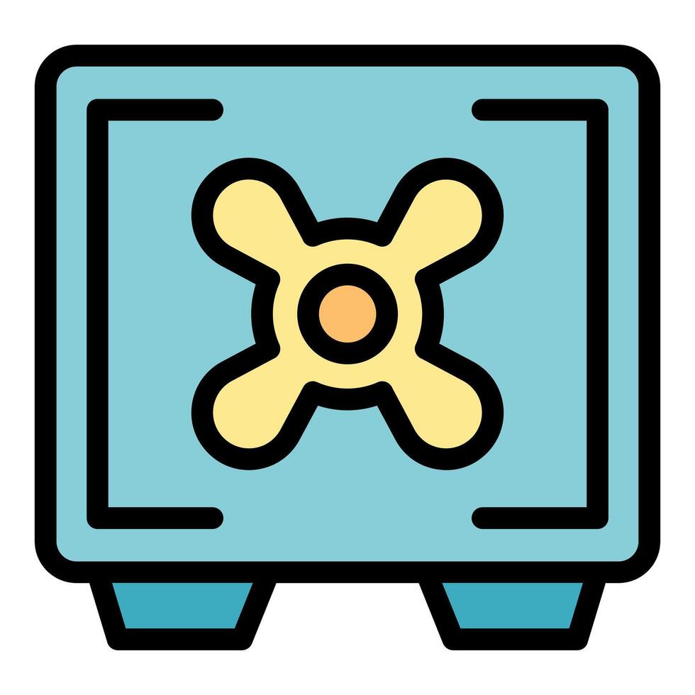 Blue safe keeping money and valuables secure vector