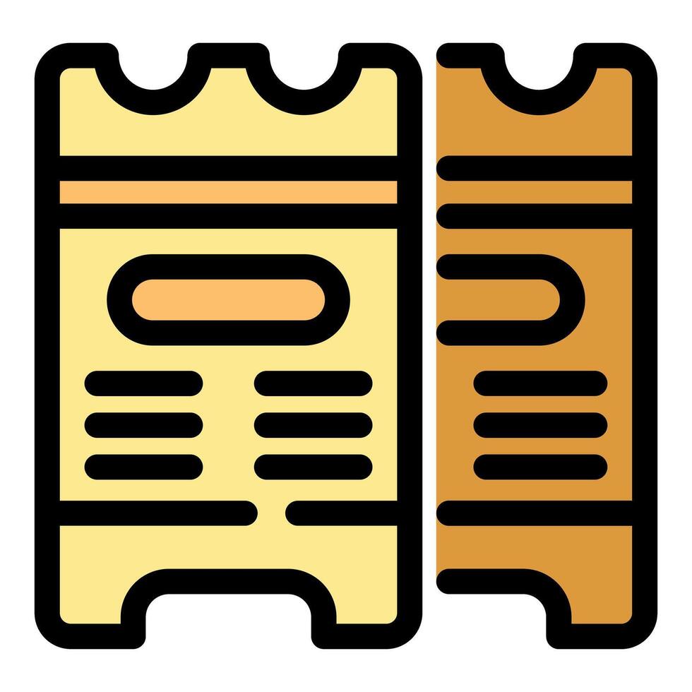 Pair of tickets representing entertainment and leisure activities vector