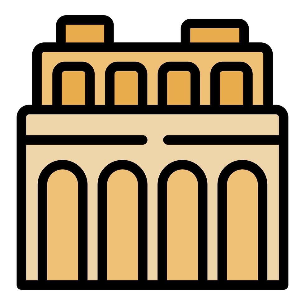 Colosseum building representing ancient rome architecture vector