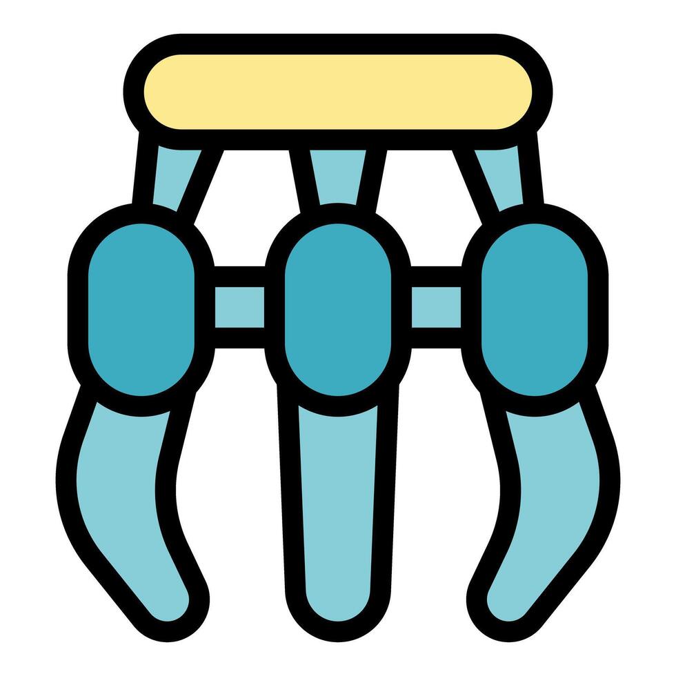 Bionic hand prosthesis helping people with disabilities vector