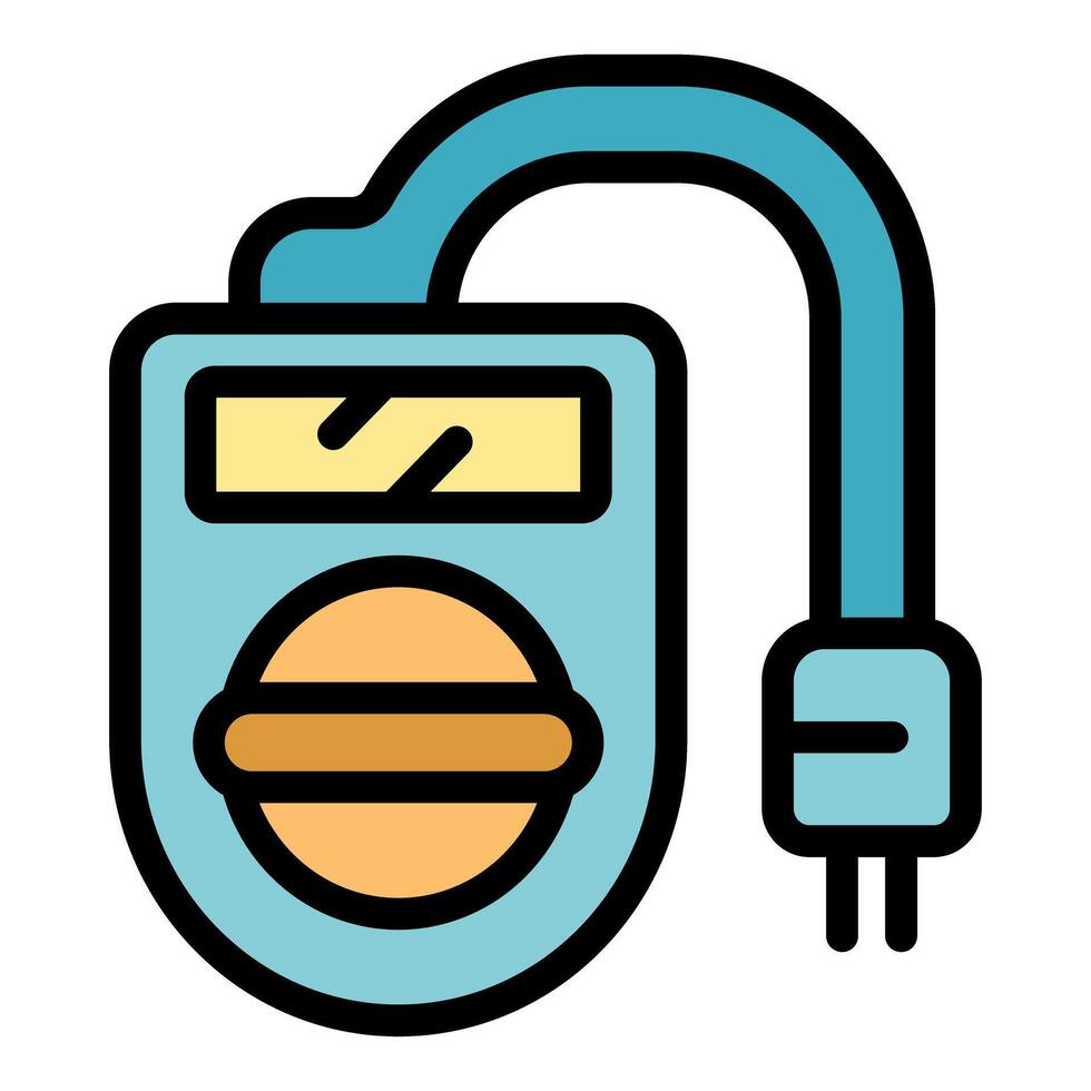 Digital clamp meter measuring electricity consumption icon vector