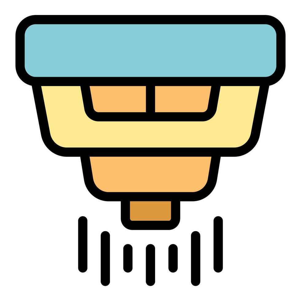 Smoke detector is detecting smoke with sensor vector