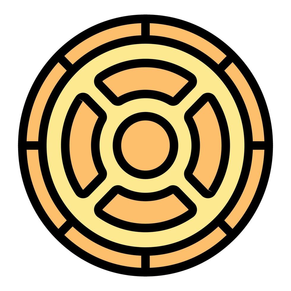 Round manhole cover icon for website or app design vector
