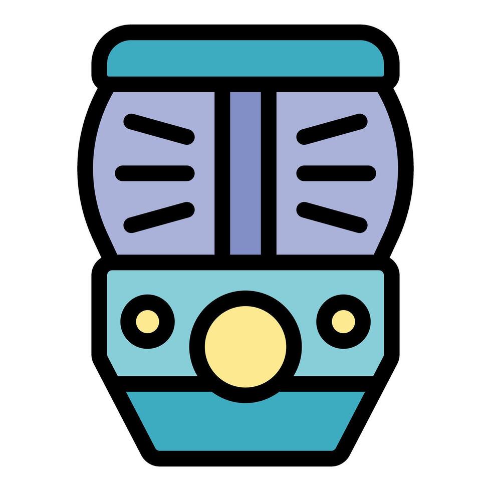 Modern double boiler machine for melting chocolate and cooking icon vector