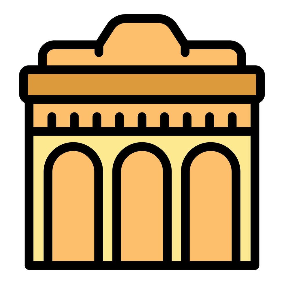 Triumphal arch representing victory and celebration icon vector