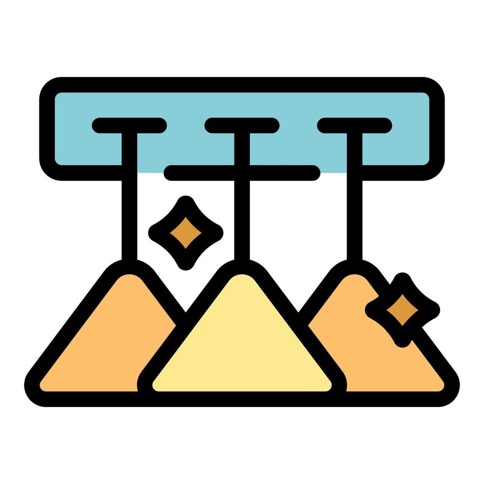 Mining industry extracting minerals from ground using surface mining method icon vector