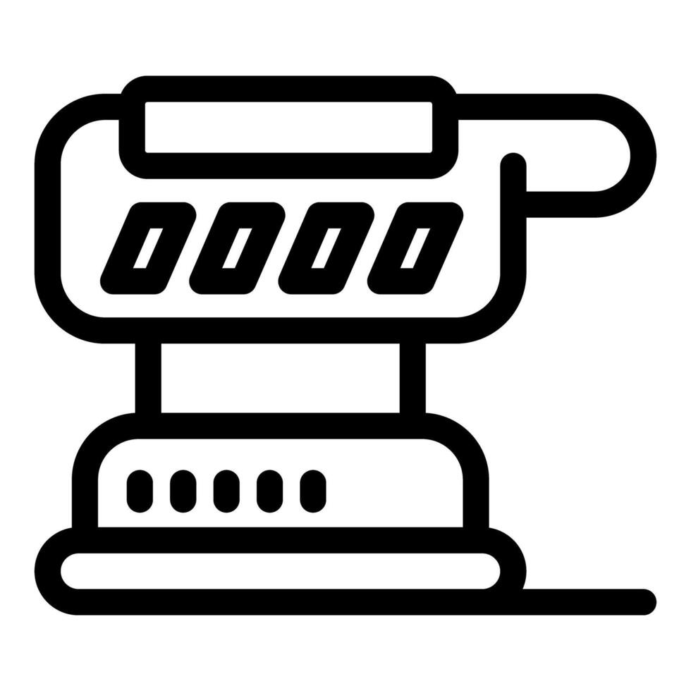 Electric sander showing power buttons for construction and repair vector