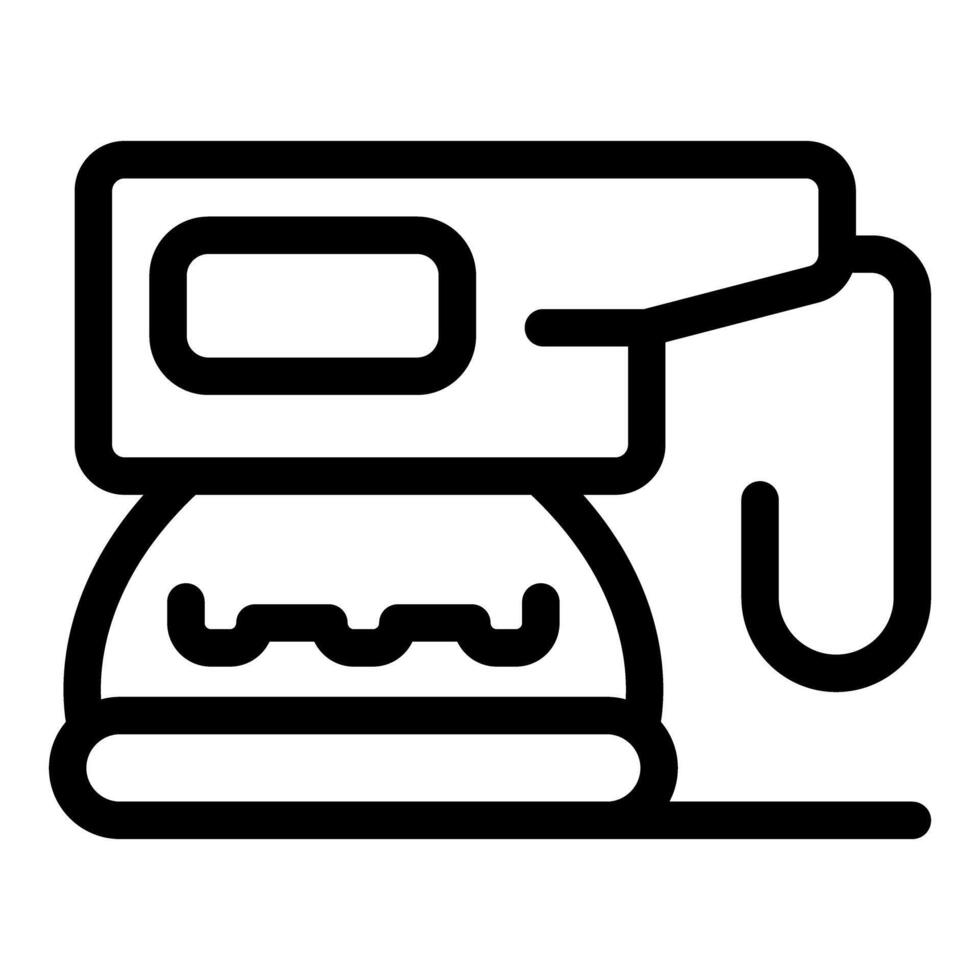 Electric iron with cord generating steam for ironing clothes vector