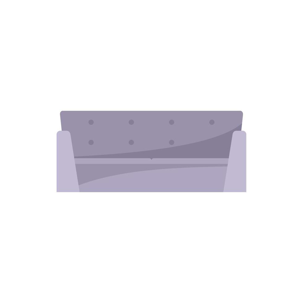 Comfortable grey sofa standing on white background vector