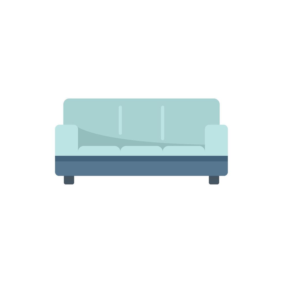 Modern sofa icon depicting comfortable seating furniture vector