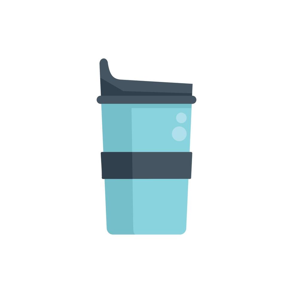Reusable coffee cup keeping your drink warm and ready to go vector