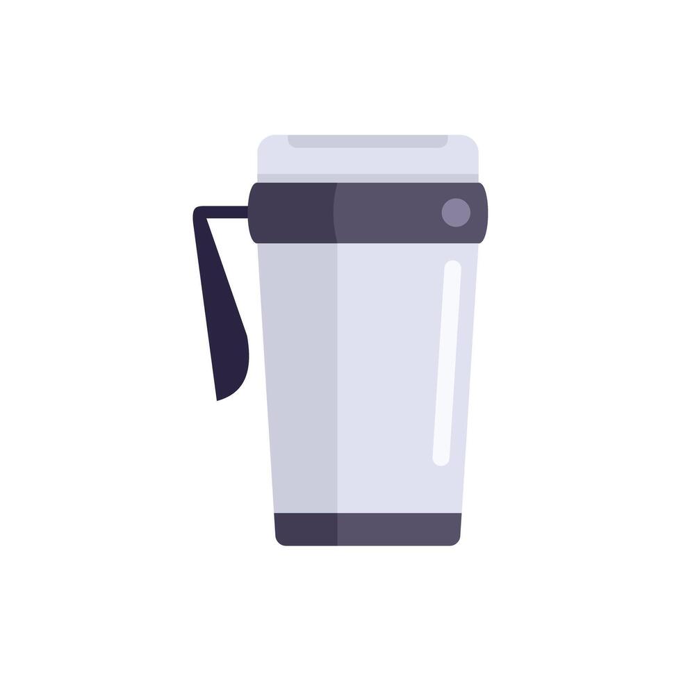 Reusable water bottle keeping drinks hot or cold for hours vector
