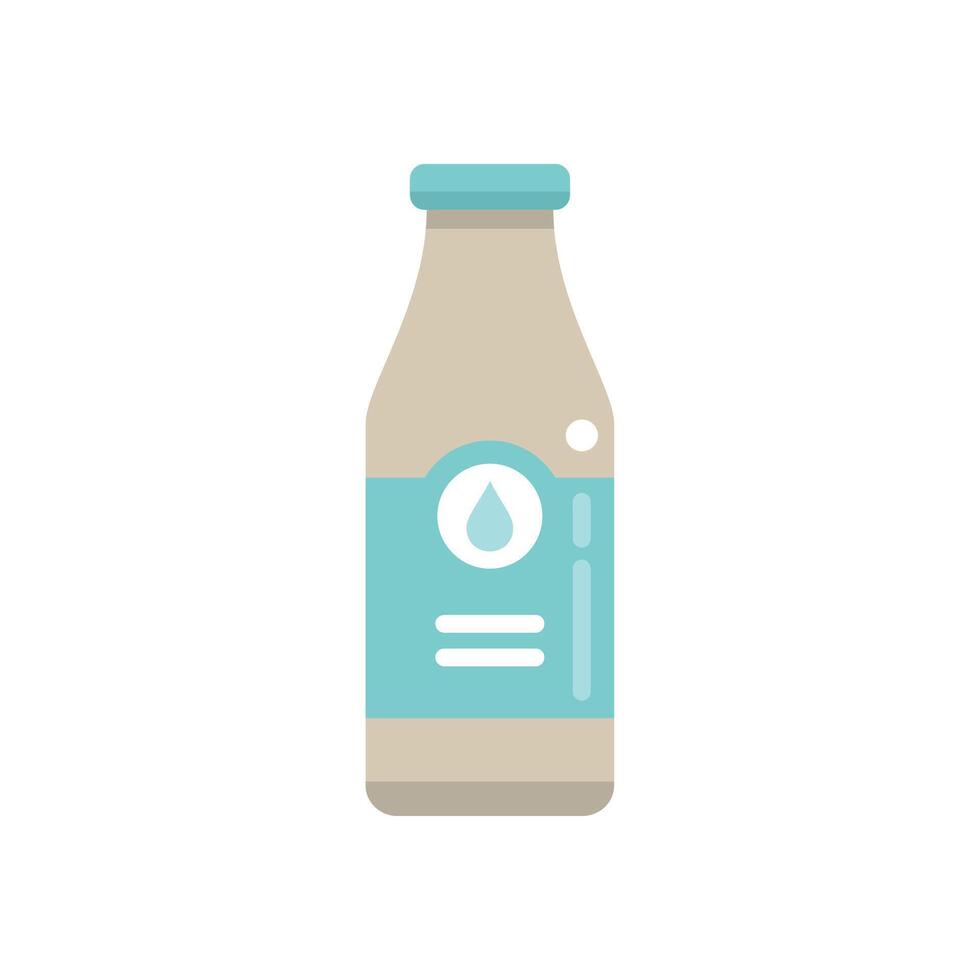 Glass bottle containing refreshing water with simple label design vector