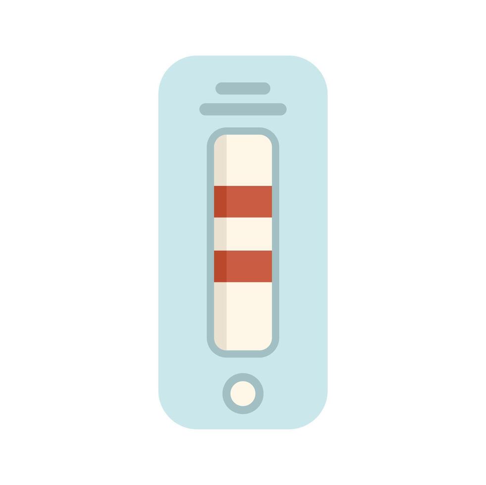 Positive result rapid antigen test showing red lines for covid 19 vector