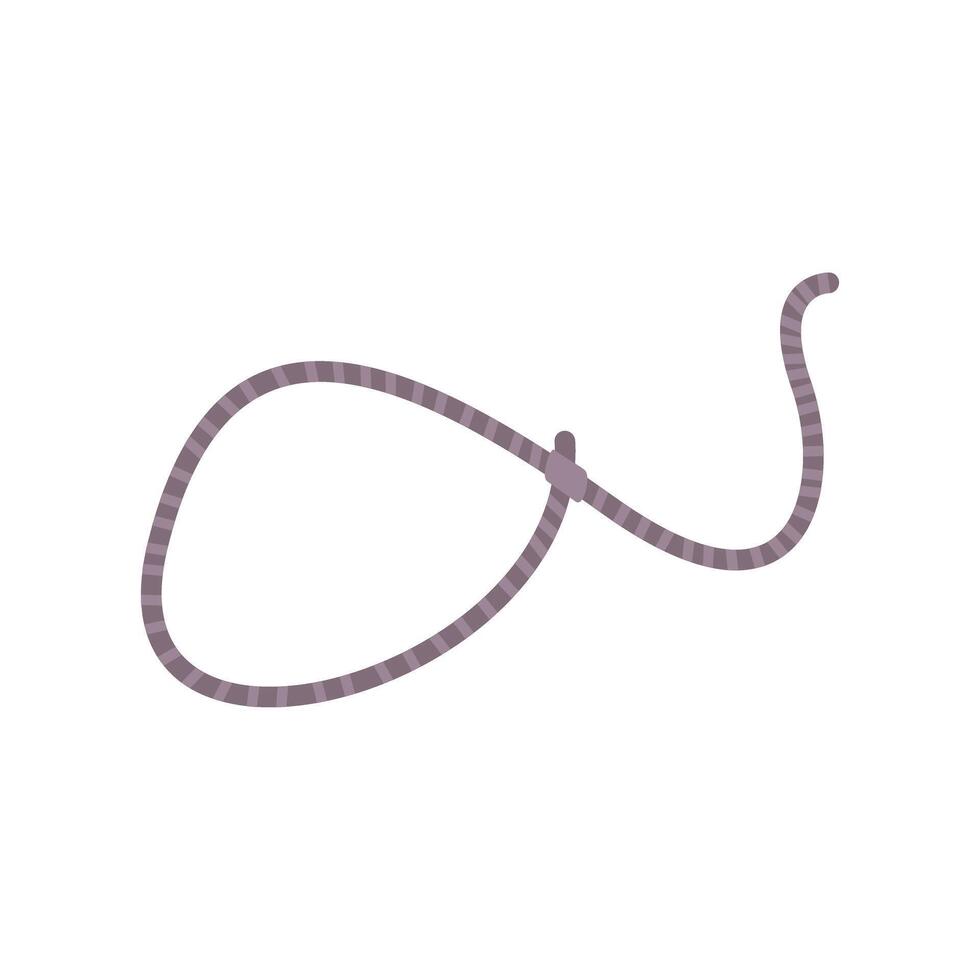 Lasso forming a loop isolated on white background vector